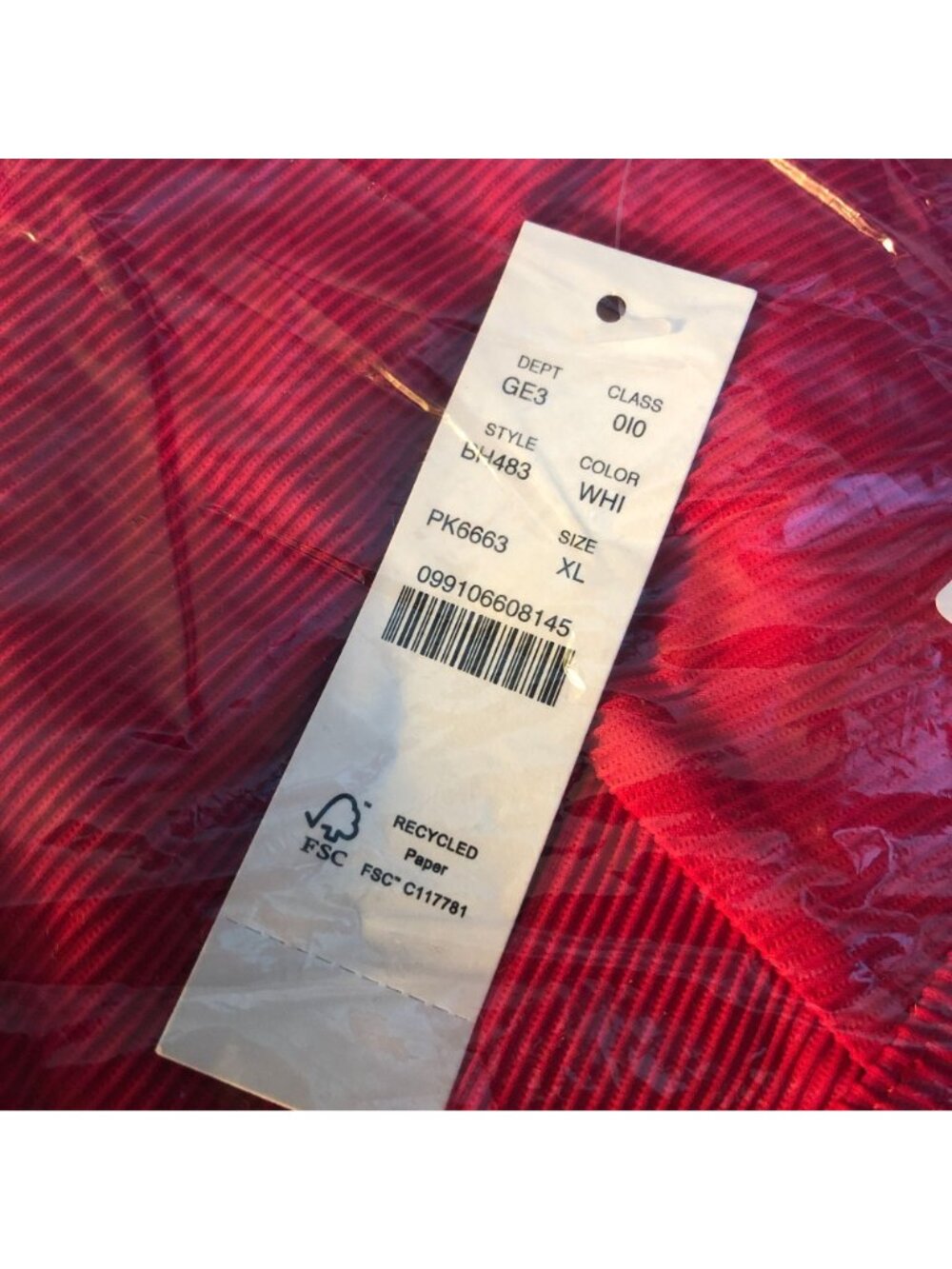 J Crew Ribbed Triangle Bikini Top Removable Padding Pink XL - Picture 3 of 4